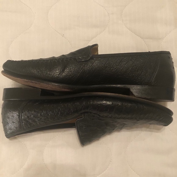 VINTAGE ZELLI MENS black Ostrich point loafers - Picture 8 of 11